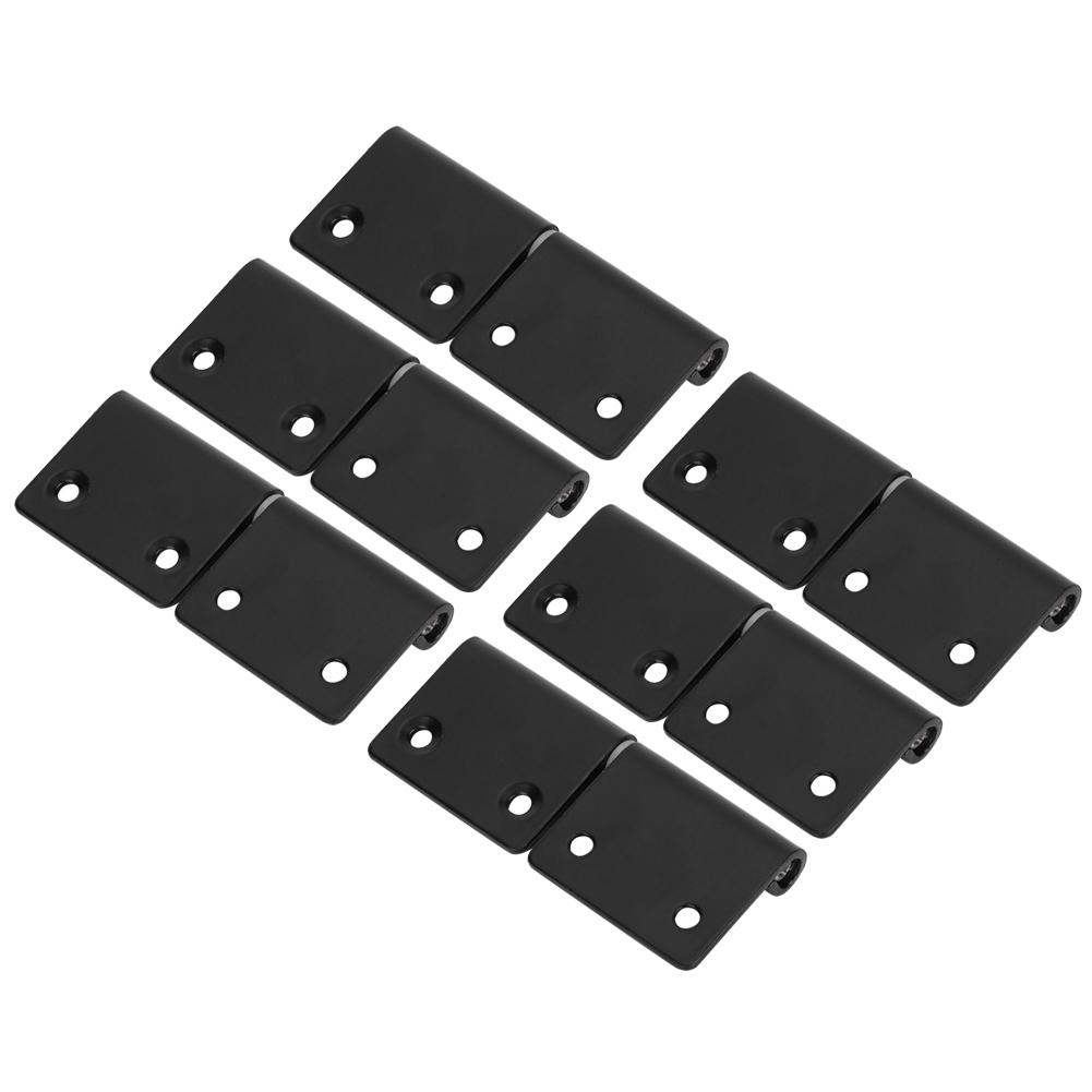 6Pcs Stainless Steel Flag‑Shaped Door Hinge Hardware Fittings for Cabinet Cupboard Furniture