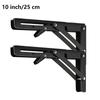2PCS Sturdy Steel Folding Shelf Brackets Wall-Mounted Design for Workbench Table, Table Shelves Angle Bracket Home Hardware