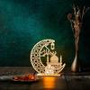 Ramadan Night Lights Star And Moon Wooden Festival Craft Lamps Muslim Eid Party Decoration Candles Atmosphere Lights