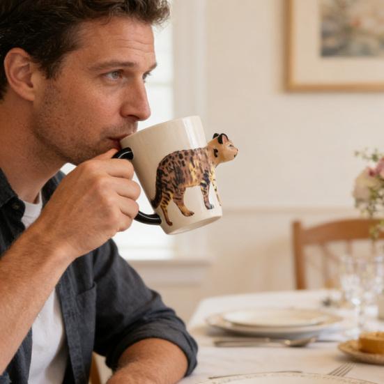 Hrnček na vodu 3D zvierací dizajn Detský keramický hrnček Detské hranie rolí Hrnček na kávu Hrnček na učenie hrou Nápoje