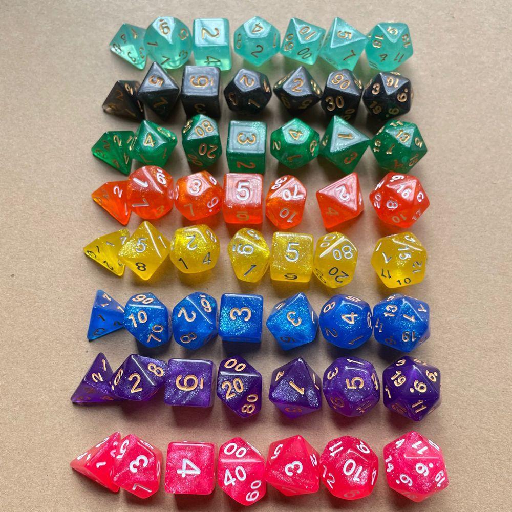 Games Entertainment Board Games Desktop Polyhedral Dice Set Galaxy Dice Dice Star Shine Dice Set