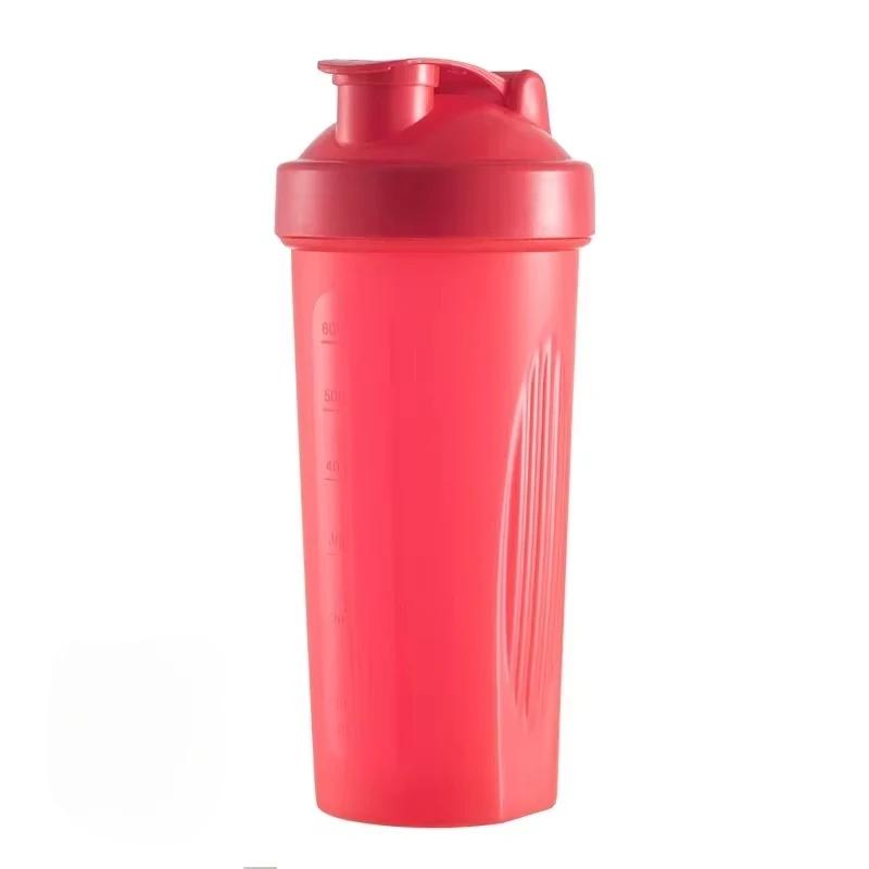 600ml Portable Protein Powder Shaker Bottle Leak Proof Water Bottle for Gym Fitness Training Sport Shaker Mixing Cup with Scale