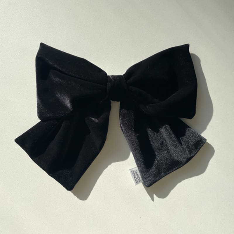 

MIDNIGHT MOMENT midnight ribbon pin - black (2color) BLACK