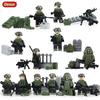 Neue Mini-Camouflage-Soldaten Militärische Kleine Bausteine Mini Moderne Armee-Soldatenfiguren MOC Baustein Spielzeug Für Kinder