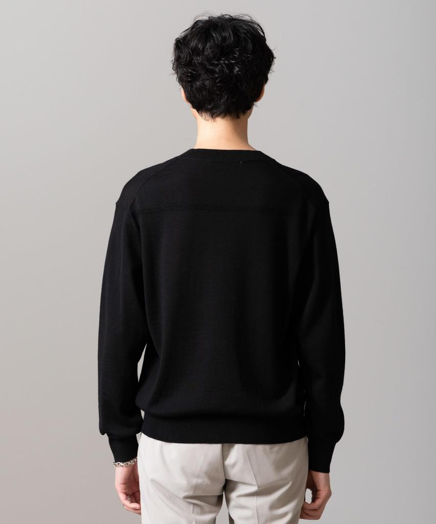 Nano Universe Fine Gauge XL Winter Knit Sweater Pill-Resistant Knit, V-Neck, Men's, (140), Green, 668-4222224,