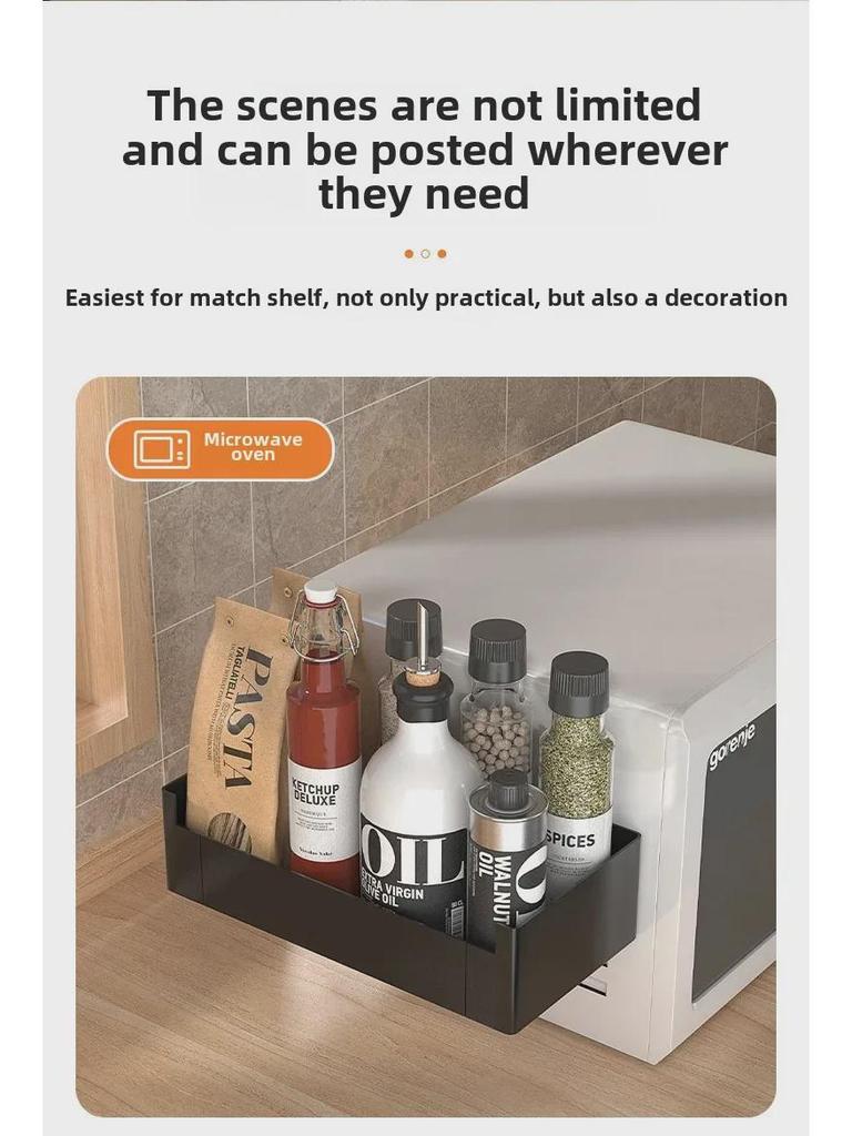 Magnetický kuchyňský stojan bez děrování: Vícevrstvé, pevné a nosné úložné systémy s tyčemi.