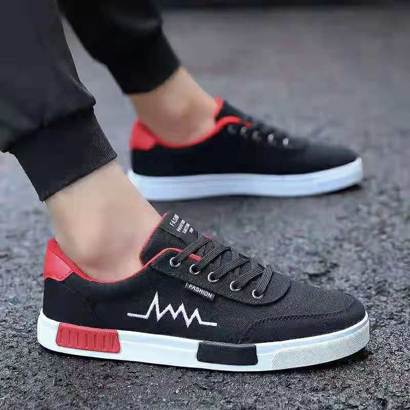 Summer New Canvas Shoes Men's Korean Version Trendy Men's Board Shoes Student Versatile Cloth Shoes Breathable Trendy Shoes Men's Shoes