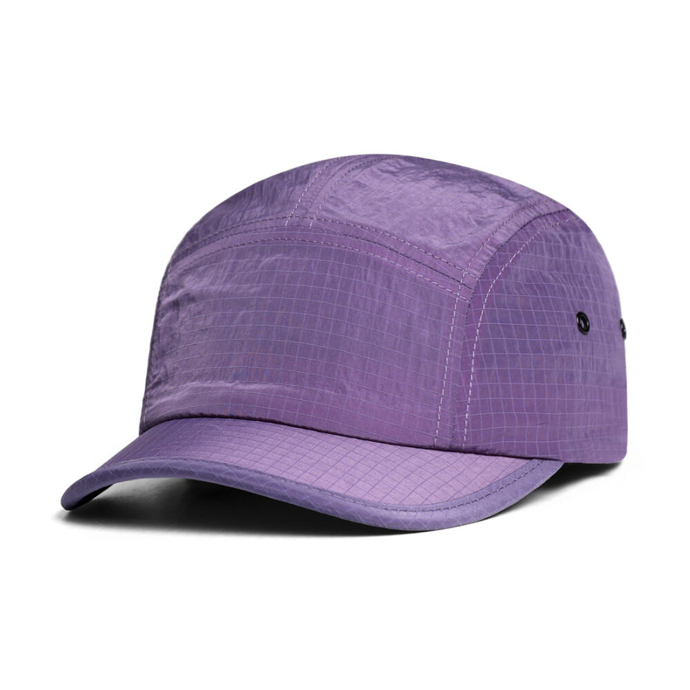 Korean 5 Panel Short Brim Baseball Cap, Nylon Mesh Solid Hat for Men Women Outdoor Running Casual Headwear