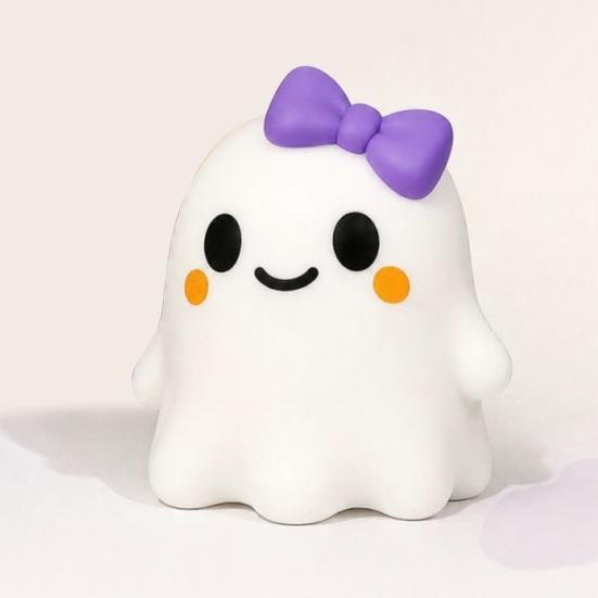 Ghost Squeeze Toys Halloween Bow Toy Stress Relief Cartoon Sensory Decompression Toy Soft Stretchy Party Favors for Adults Kids Anxiety