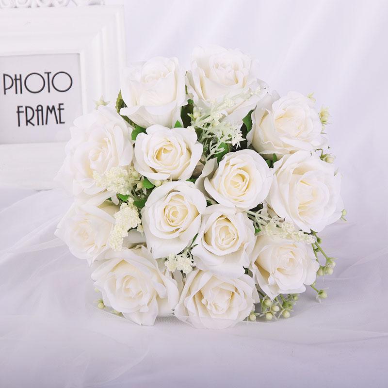 Korean Style Bridal Bouquet for Weddings - Artificial Flower Ball for Bridesmaids & Photo Props