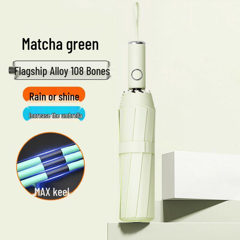Dual-Use Sunscreen Umbrella: 144-Rib Folding Automatic Umbrella for Men and Women