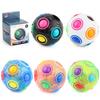 Creative Unique Magic Rainbow Ball Puzzle Relieving Toys 12 Hole Rainbow Ball Press Fun Ball Anti Anxiety Stress Relieving Toys