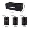 4x Large-Capacity Bread Box Set Storage Kitchen Countertop for Food coffee and sugar - Black