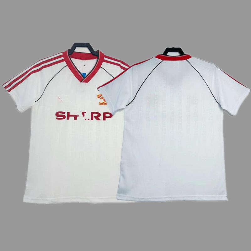 Man L Retro Jersey Football Jersey No. 7 Beckham Cantona C Ronaldo Rooney Giggs Jersey