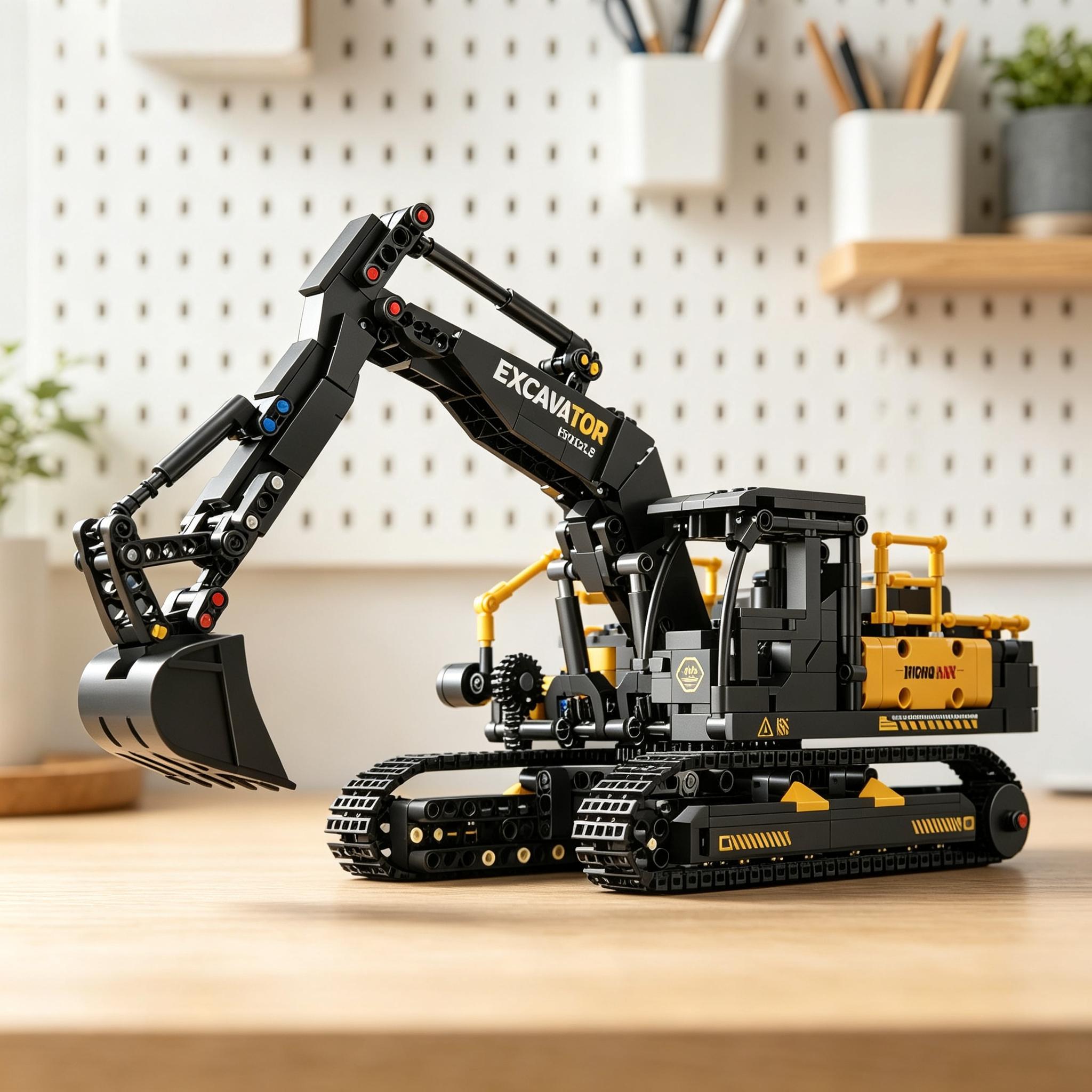 NEW BLOCK 998pcs Excavator Models Building