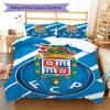 Juego de edredón y fundas de almohada del club de Oporto Decoración del hogar Regalo de cumpleaños (1 * funda nórdica + 2 * fundas de almohada, sin núcleo)