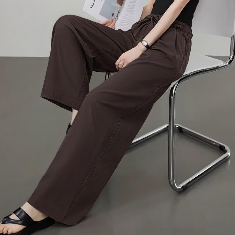 Women s Elastic Waist Drawstring Wide-Leg Pants XL