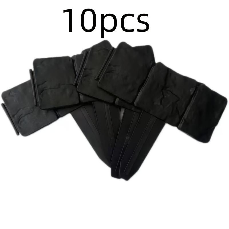 

10 Pcs of Garden Landscape Edging Fence for Yard, Lawn, Patio, Decorative Plastic Fencing, Easy-to-Install Fence Decoration чорний