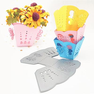 Butterfly Box Art Background Pattern Scrapbooking Metal Cutting Dies Stencils for DIY Album Paper Card Decor