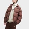Fila Letter Logo Print Lined Loose Thick Warm Jacket Down Coat Unisex Outerwear Pig-Liver F51U349901F-DK