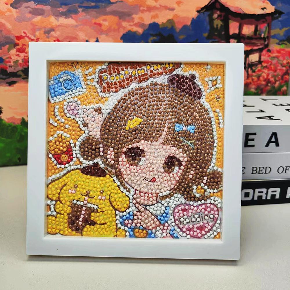 Children'S Diamond Painting Handmade Diy Masonry Painting Cartoon Diamond Sticker Bedroom Living Room Decorative Painting Photo Frame