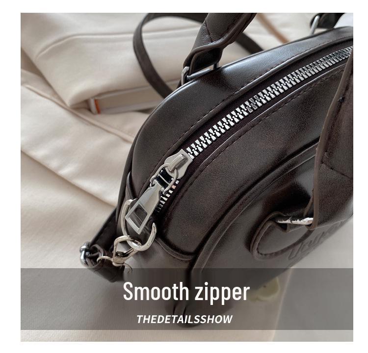 Women's 2025 Large Capacity Korean Fashion Shoulder & Crossbody Bag - Casual Retro Solid Color Handbag