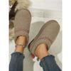 Women's Platform Snow Boots Large Size Plus Velvet Warm Wrap Color Matching European and American Casual Wear Wool Cotton Slippers