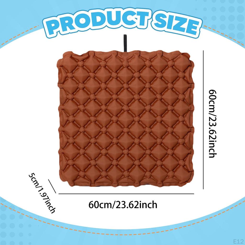 Inflatable Office Chair Cushion, Foldable with Storage Bag for Stadium, Camping, Hiking