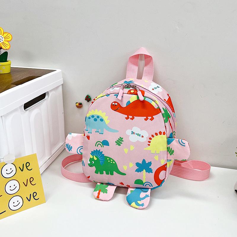 2026 Cute Dinosaur Kids Backpack: Playful Cartoon Double Shoulder Bag for Kindergarten & Primary School Boys and Girls