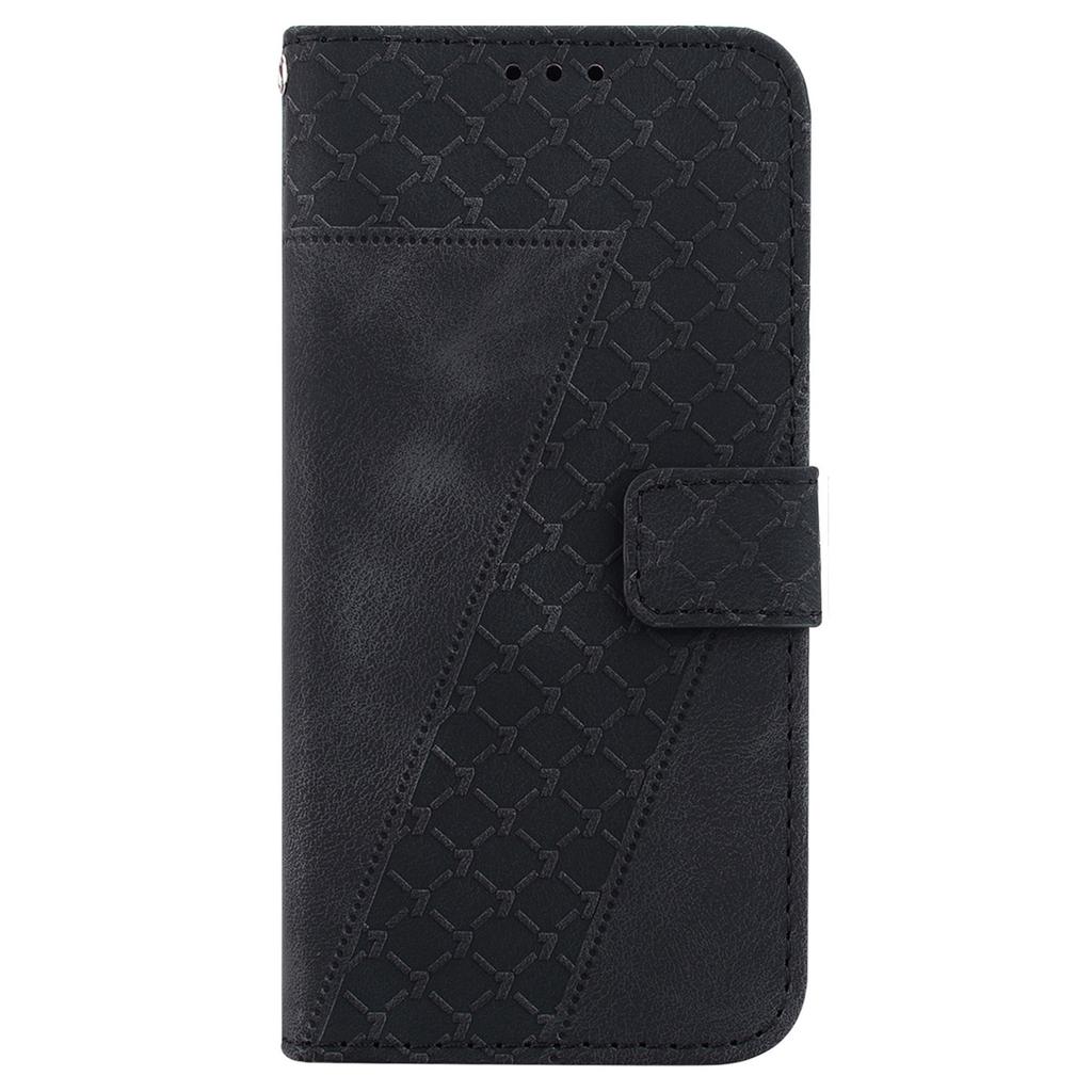 For OnePlus Ace 3 Pro 5G Stand Case 7-Shaped Pattern Imprint Leather Phone Cover