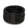 Retro rustfritt stål fiskeskala mesh båndring for menn kvinner unisex par smykker bryllup band navn graverbar