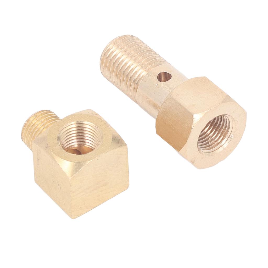 Fuel Pressure Gauge Banjo Bolt M12 X 1.25in 1 8‑27 NPT Female To Male 90 Degree Elbow Fitting Adapter for Civic CRX