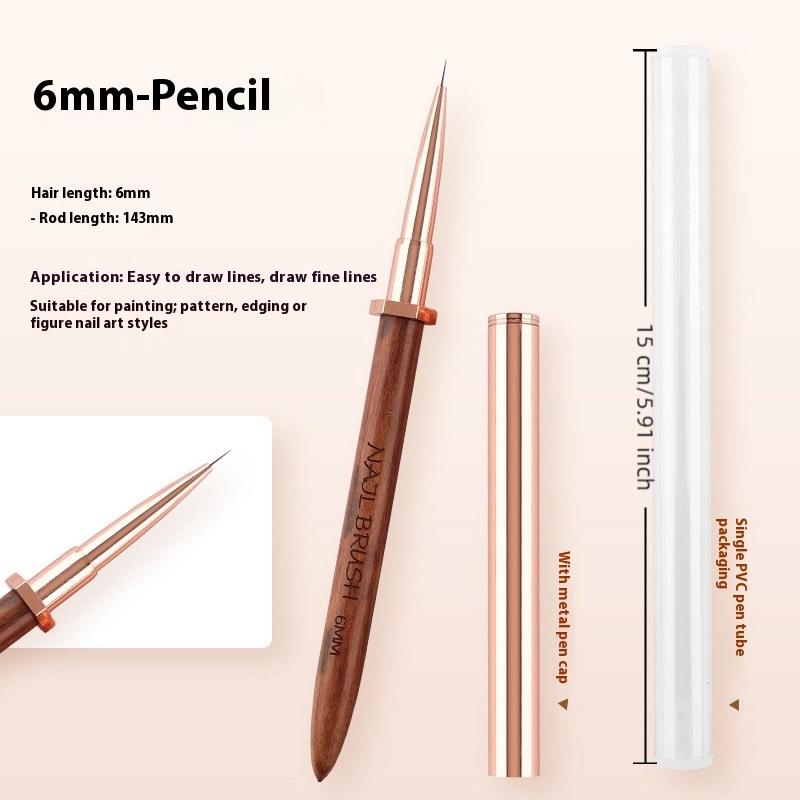 Sandelholz Nagellack Pinsel Ständer Design Malen Nageldesign Stift Detailpinsel Zeichenwerkzeug Maniküre Stift
