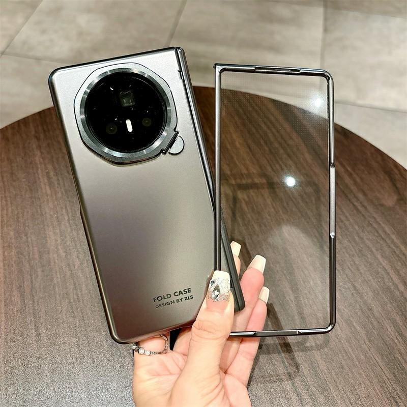 

For Honor Magic V3 5G Case Lens Frame Kickstand Hard PC Phone Cover Titanium Grey