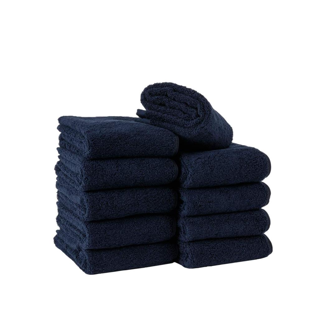 Towel Laboratory Face Space Professional Fast JapanTechnology [Toughness PRO] #005 Towels, Navy, 10-Pack, Grade, Thick, Volume, Long-Lasting,