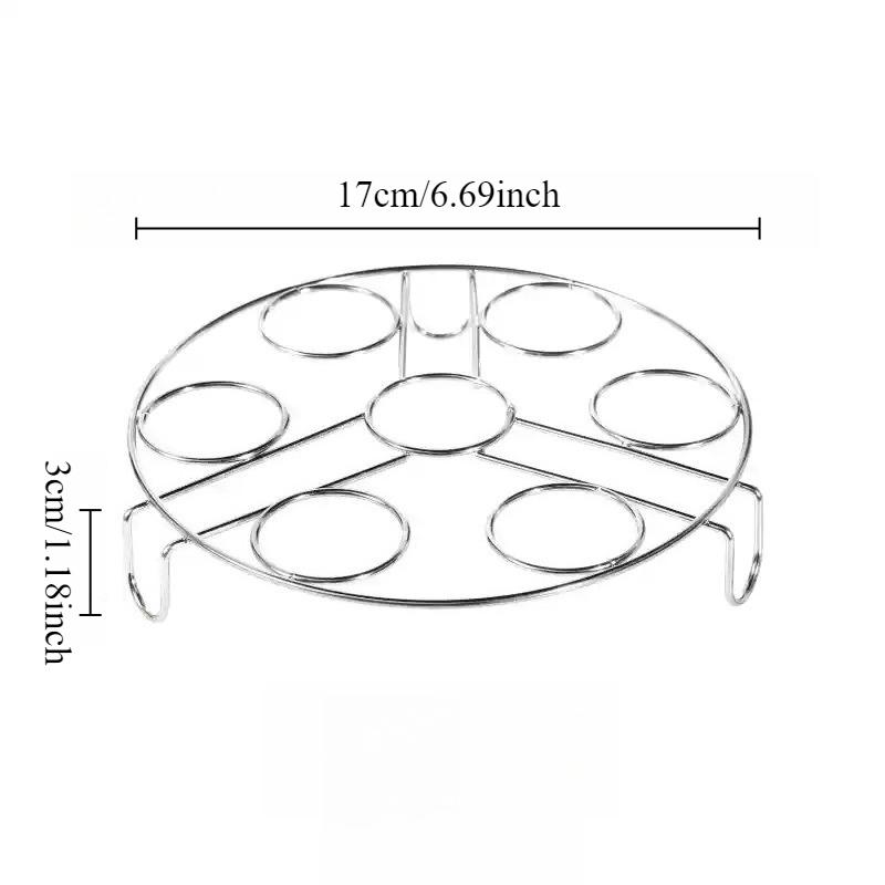 1PC Multi-functional household stainless steel steaming egg rack thicker heat insulation shelves high feet steamed egg racks