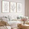3Pcs Neutral Botanical Wall Art Minimalist Abstract Botanical Line Canvas Posters Prints Modern Beige Boho Plant Paintings Wall Decor Pictures for