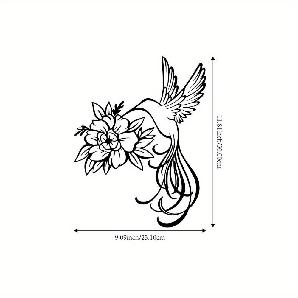 

Iron Hummingbird Wall Art, Outdoor Metal Sculpture for Garden Terrace Balcony, Festive Home Decor, No Power Needed 12in