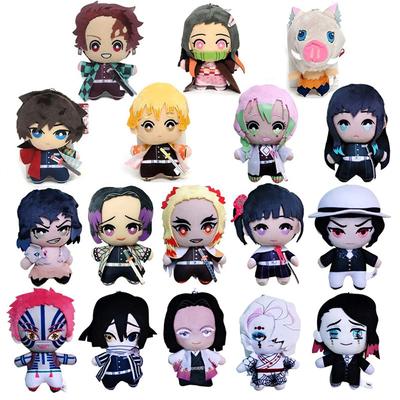 15cm Japón Anime Demon Slayer Akaza Rui Iguro Obanai Tanjirou Kamado Nezuko Agatsuma Zenitsu Peluches muñeca regalo