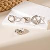 4Pcs Silver Color Geometric Rings Set for Women Men Creative Hollow Elegant Adjustable Rings Party Jewelry Gift Dropshipping