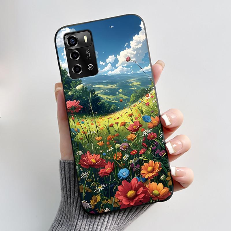 Casing For ZTE Blade V40 Vita 8045/A72 4G Case Luxury Dragon Cute Cool Boys Girls Black Matte Soft TPU Silicone Shell Back Cover