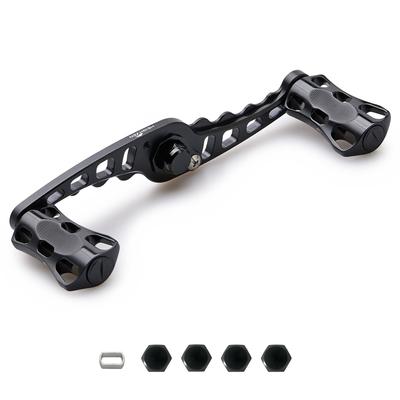 HEIGHTEN Reel Handle for and Abu Wave Series Baitcasting Reels 95/110mm Shimano, Daiwa, (95mm, Black) (HT04701)