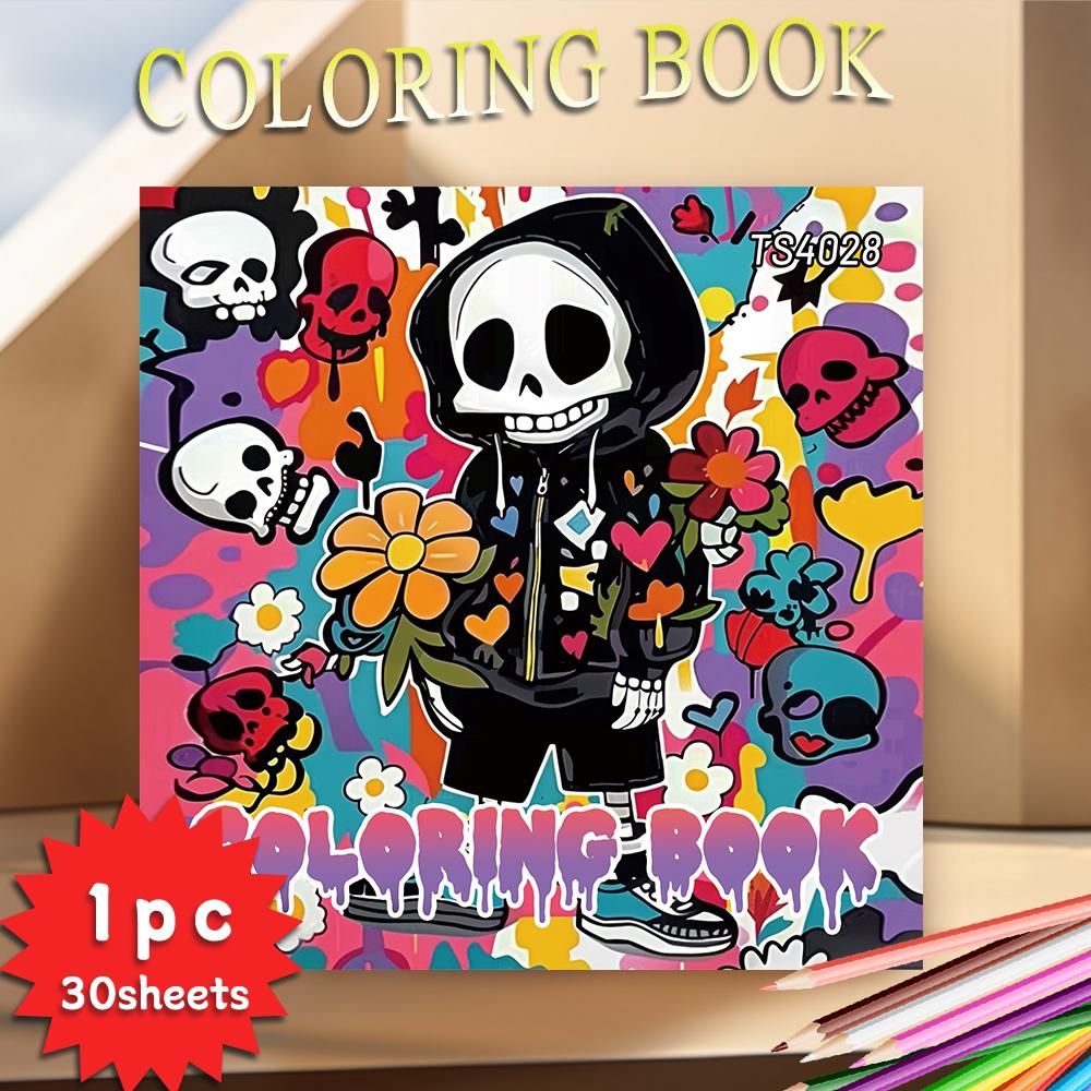 

Книжка-раскраска для подростков, 30 разных узоров, 8,3x 8,3 дюйма, плотная бумага 100 г/м², подходит для эмоциональной разгрузки, праздничные подарки