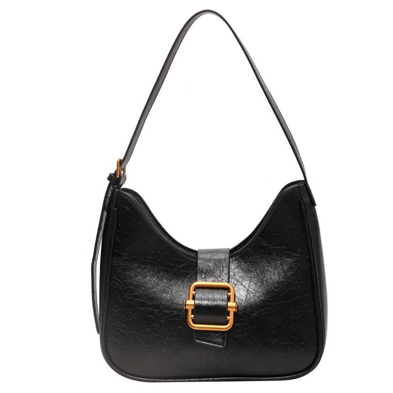 Autumn and Winter Texture Underarm Small Bag, New Fashionable Retro Underarm Bag, Crescent Bag, Women's Messenger Bag