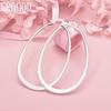 925 Sterling Silver Wedding Jewelry Large U-Shaped Pierced Fashion Earrings