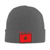 Morocco Flag Beanie Hats  Bonnet Hats FeUnisex Unisex Street Y2K Hippie Skullies Beanies Autumn Graphic Warm Caps
