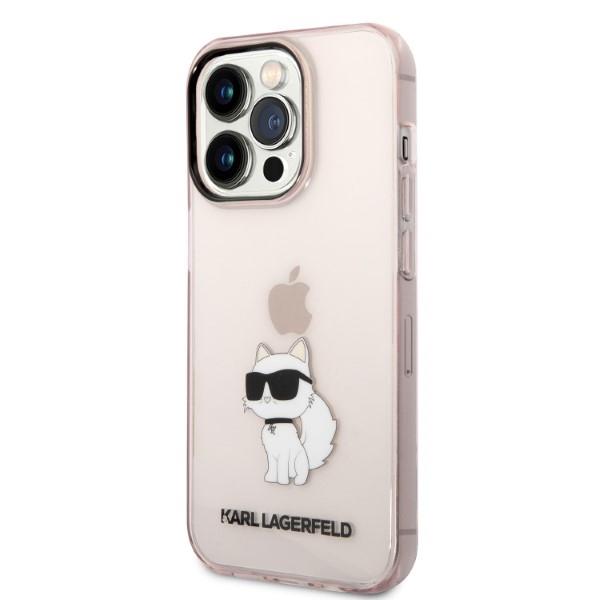 Karl Lagerfeld KLHCP14XHNCHTCP iPhone 14 Pro Max 6.7" pink hardcase Ikonik Choupette