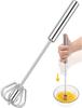 Edelstahl-Schneebesen, Handdruck-Dreh-Schneebesen-Mixer zum Aufschlagen von Sahne, Schlagen und Rühren (10+12+14 Zoll)