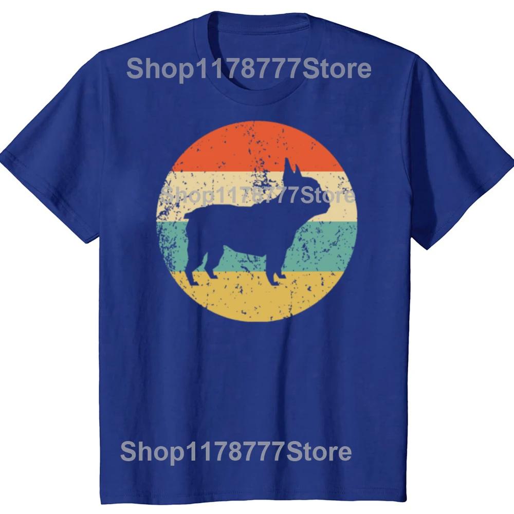French Bulldog Shirt Retro French Bulldog Men'S T-Shirt Dog Icon Design New Cool Short Sleeve Men Casual T Shirts Harajuku