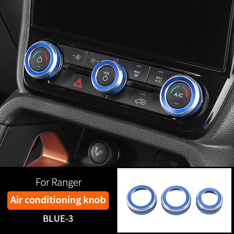 Auto Klimaanlage Schalter Bedienknopf Dekoration Abdeckung Verkleidung Auto Innenzubehör Car-Styling für Ford Ranger T9 2023 2024
